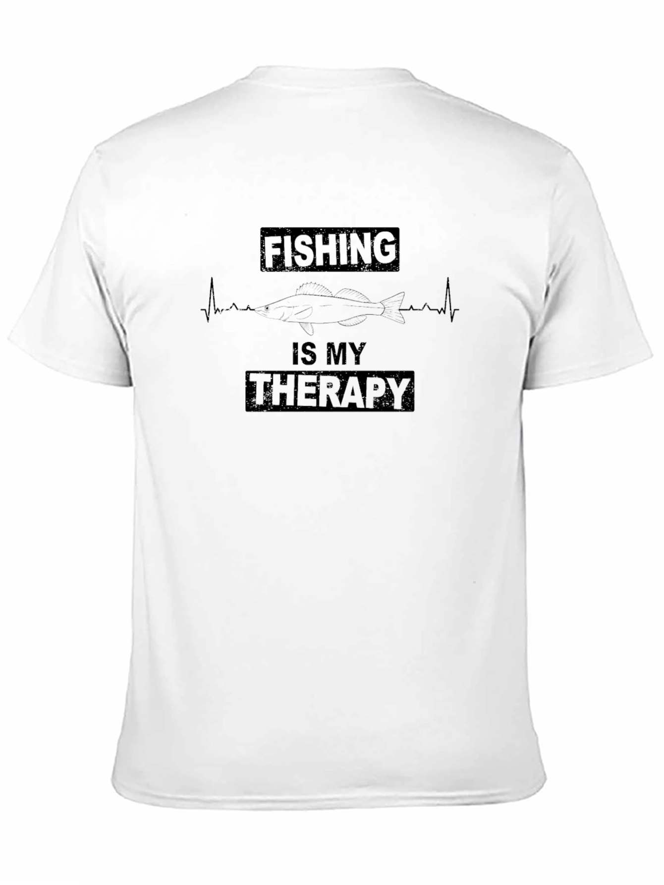 Fishing Is My Therapy T-Shirt - Black