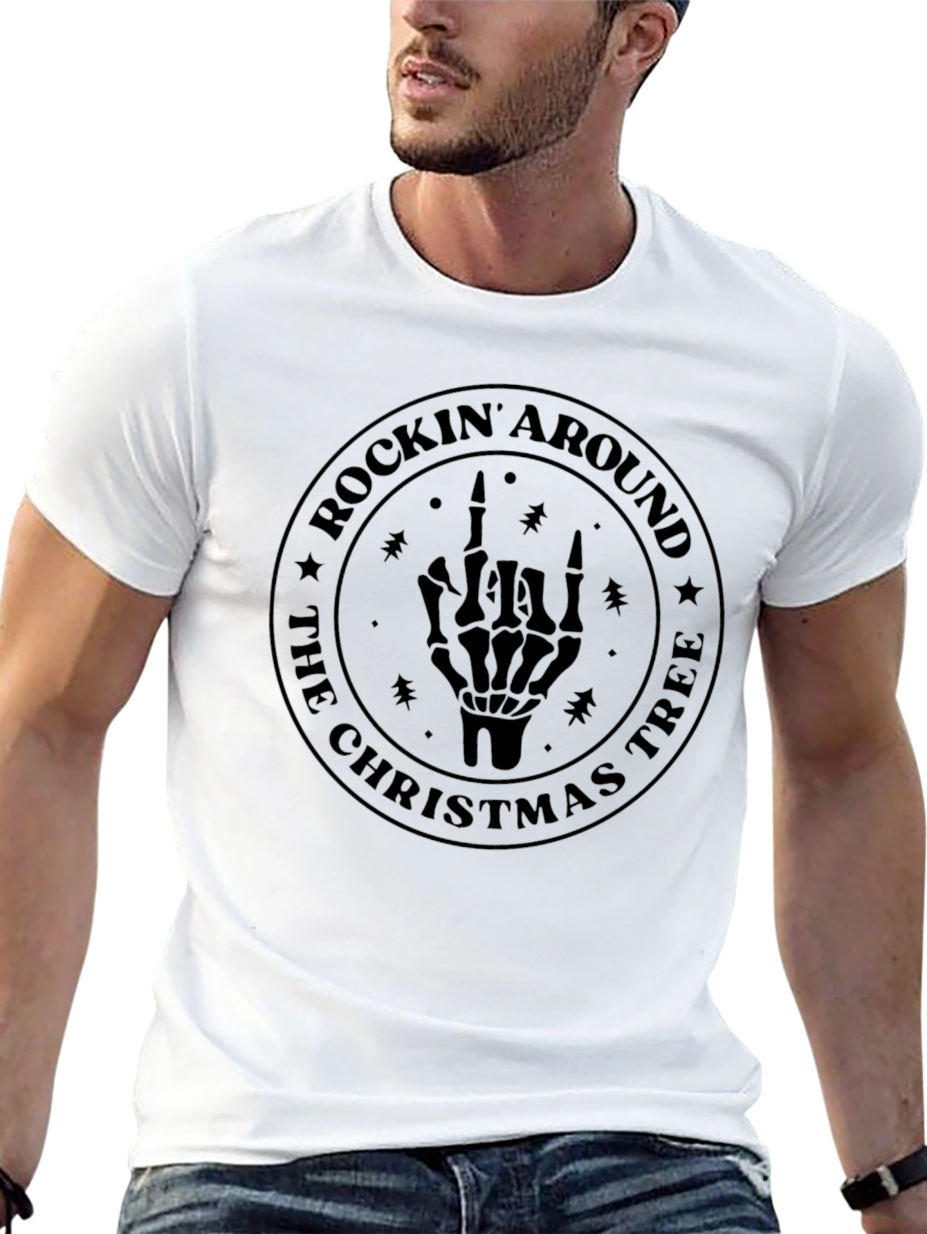 Rockin Around the Christmas Tree Graphic T-Shirt
