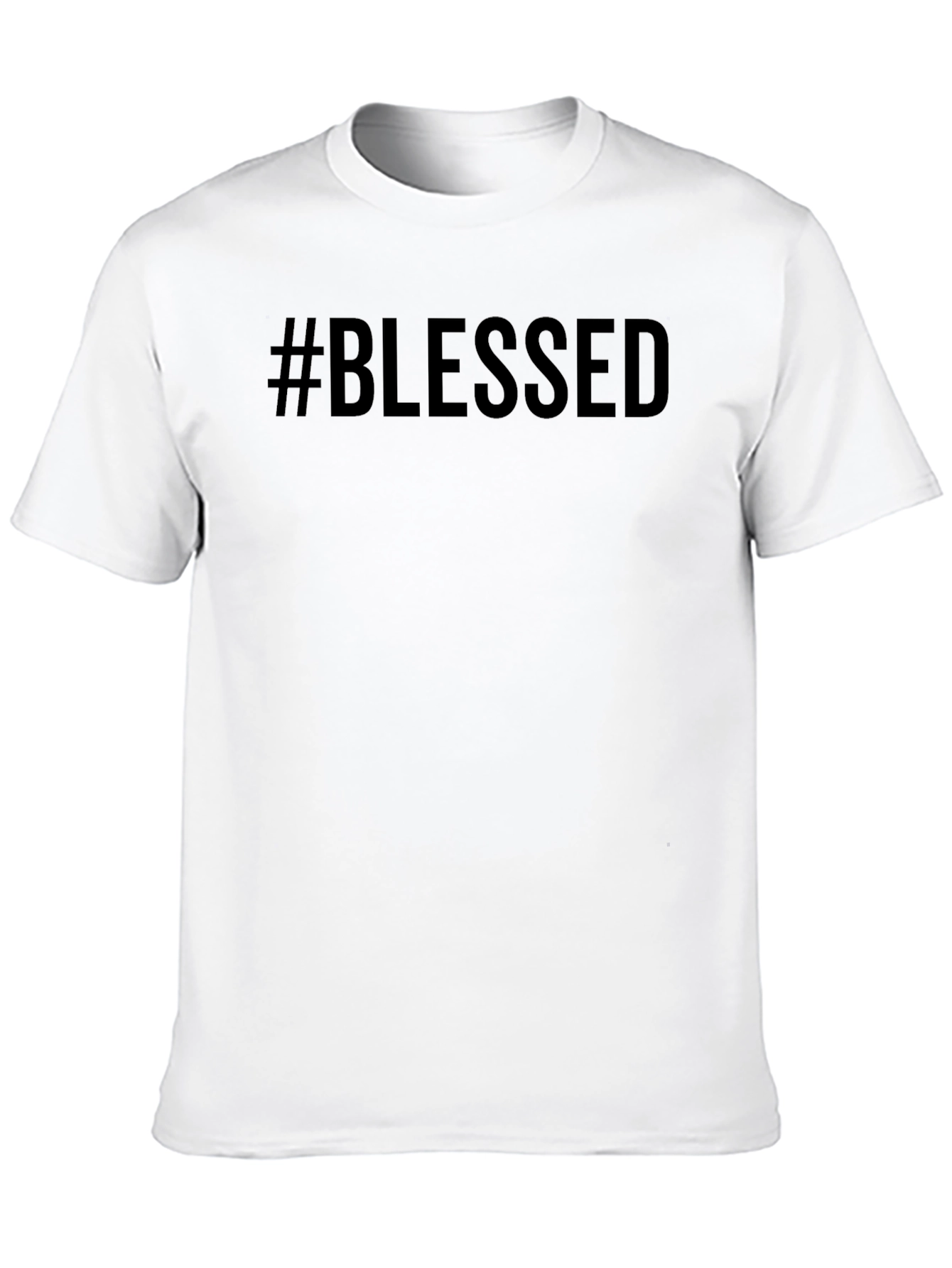 #Blessed Black Short Sleeve Crew Neck T-Shirt
