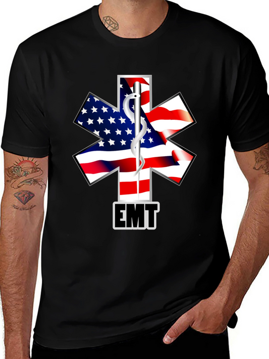 EMT American Flag Star of Life T-Shirt