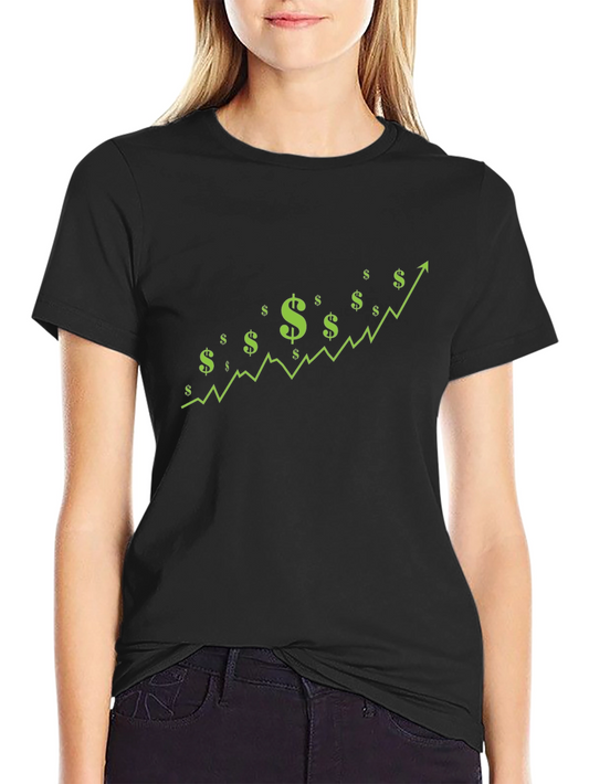 Rising Profits T-Shirt - Black Cotton Graphic Tee