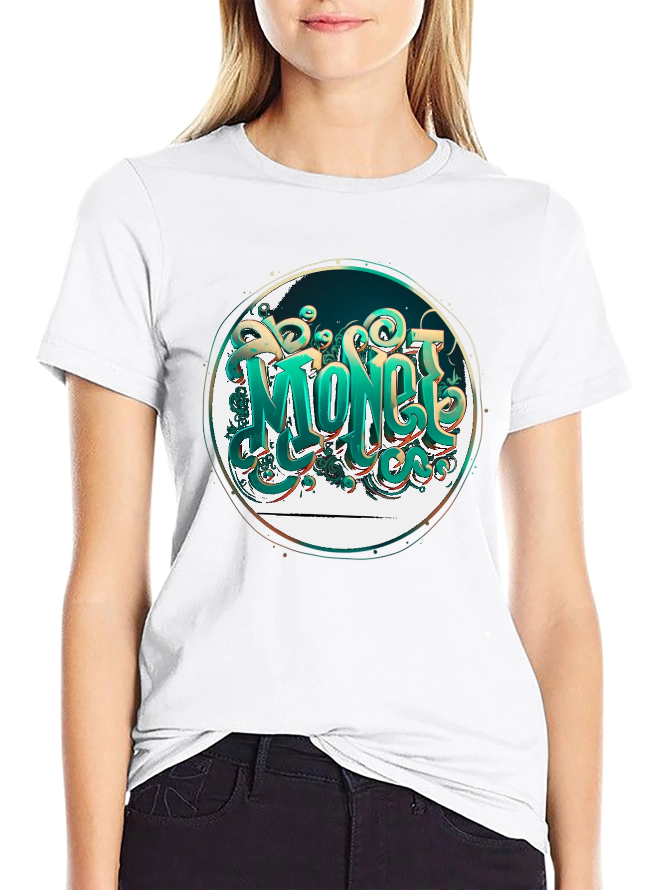 Money Graphic Tee - Stylish Black T-Shirt