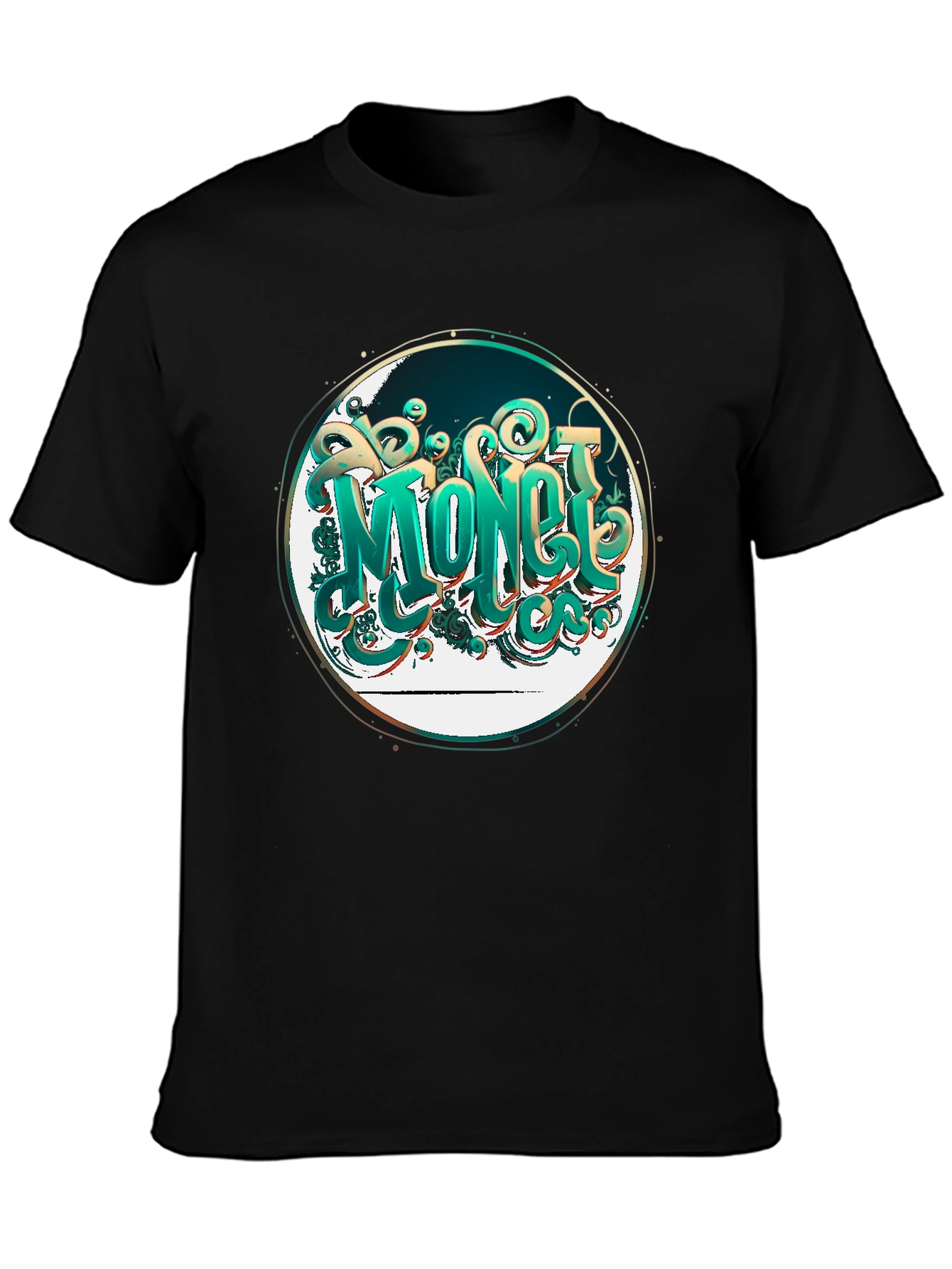 Money Graphic Tee - Stylish Black T-Shirt
