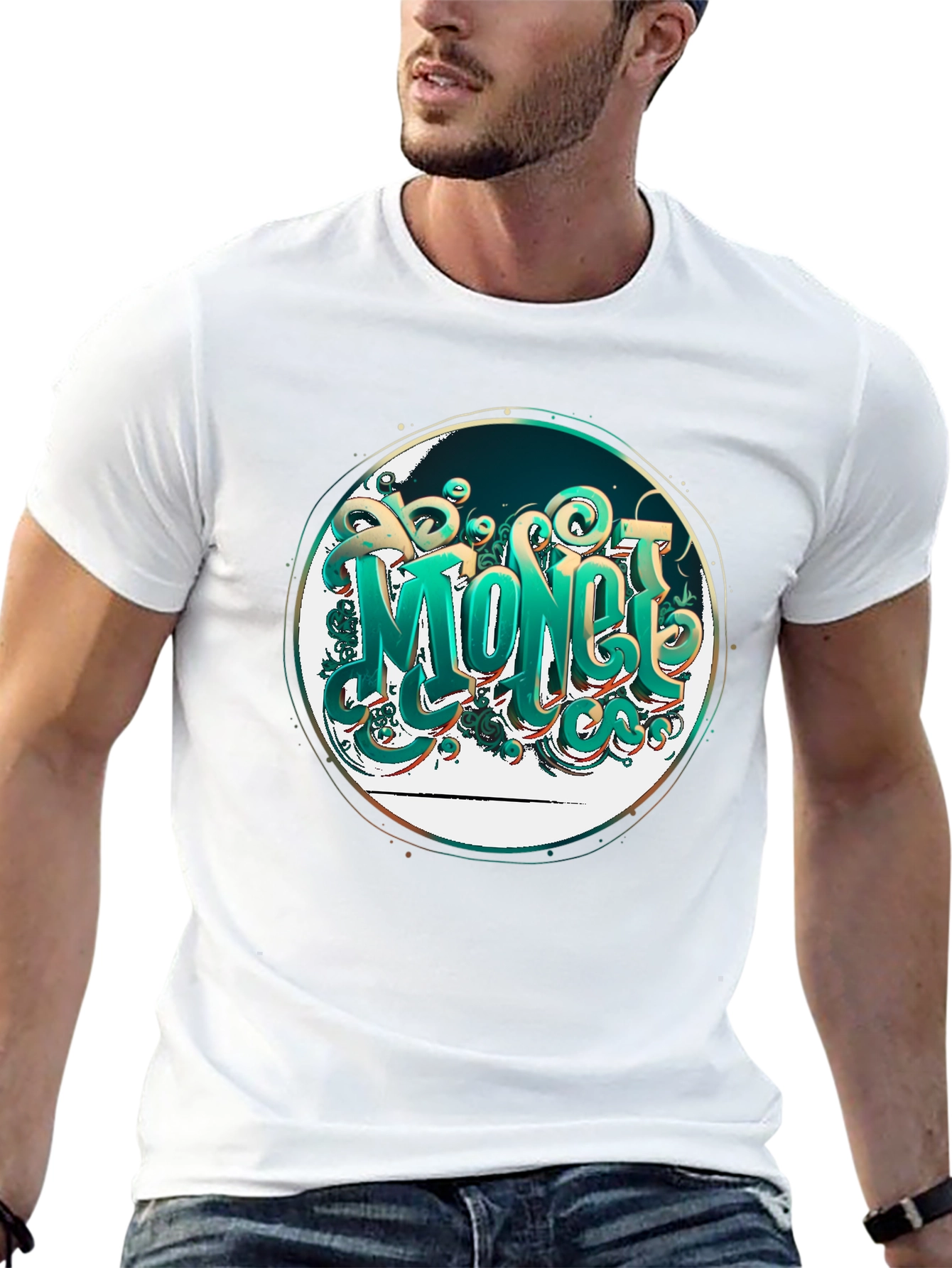 Money Graphic Tee - Stylish Black T-Shirt