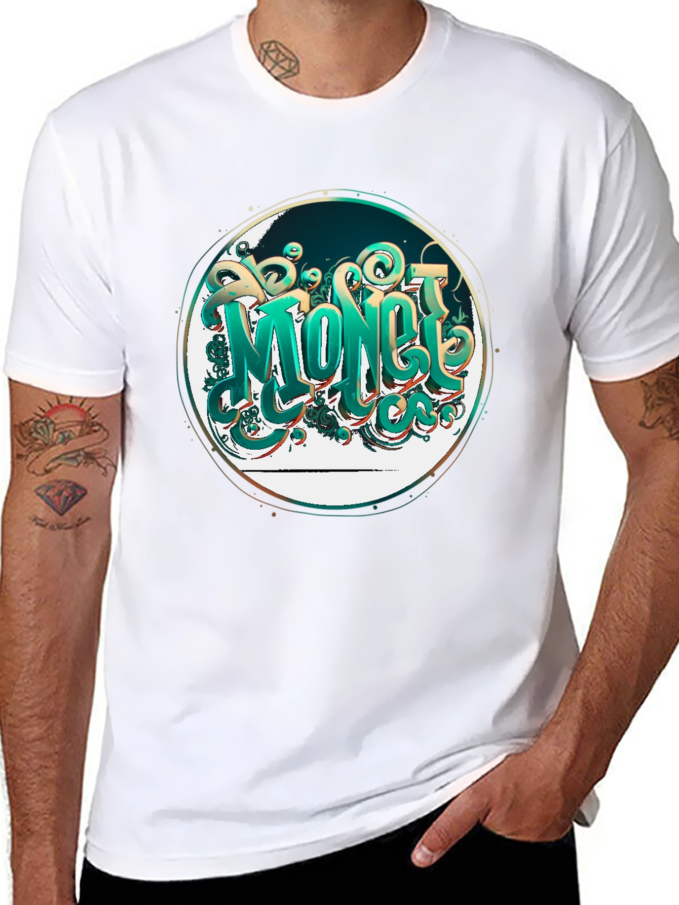 Money Graphic Tee - Stylish Black T-Shirt