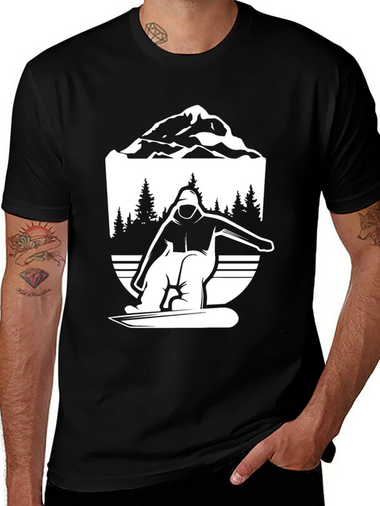 Snowboarder Mountain Graphic Tee