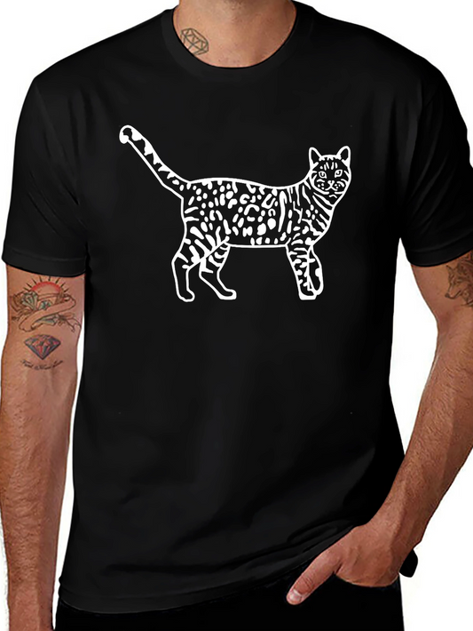 Cool Cat Graphic Tee - Black