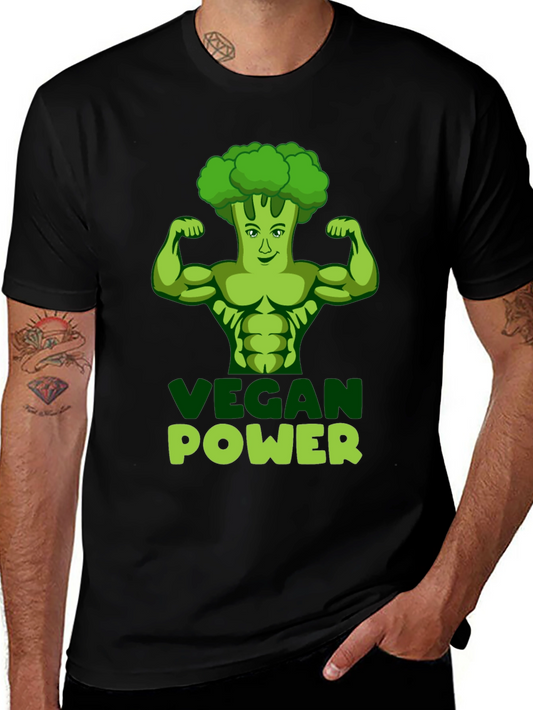 Vegan Power Broccoli Muscle T-Shirt