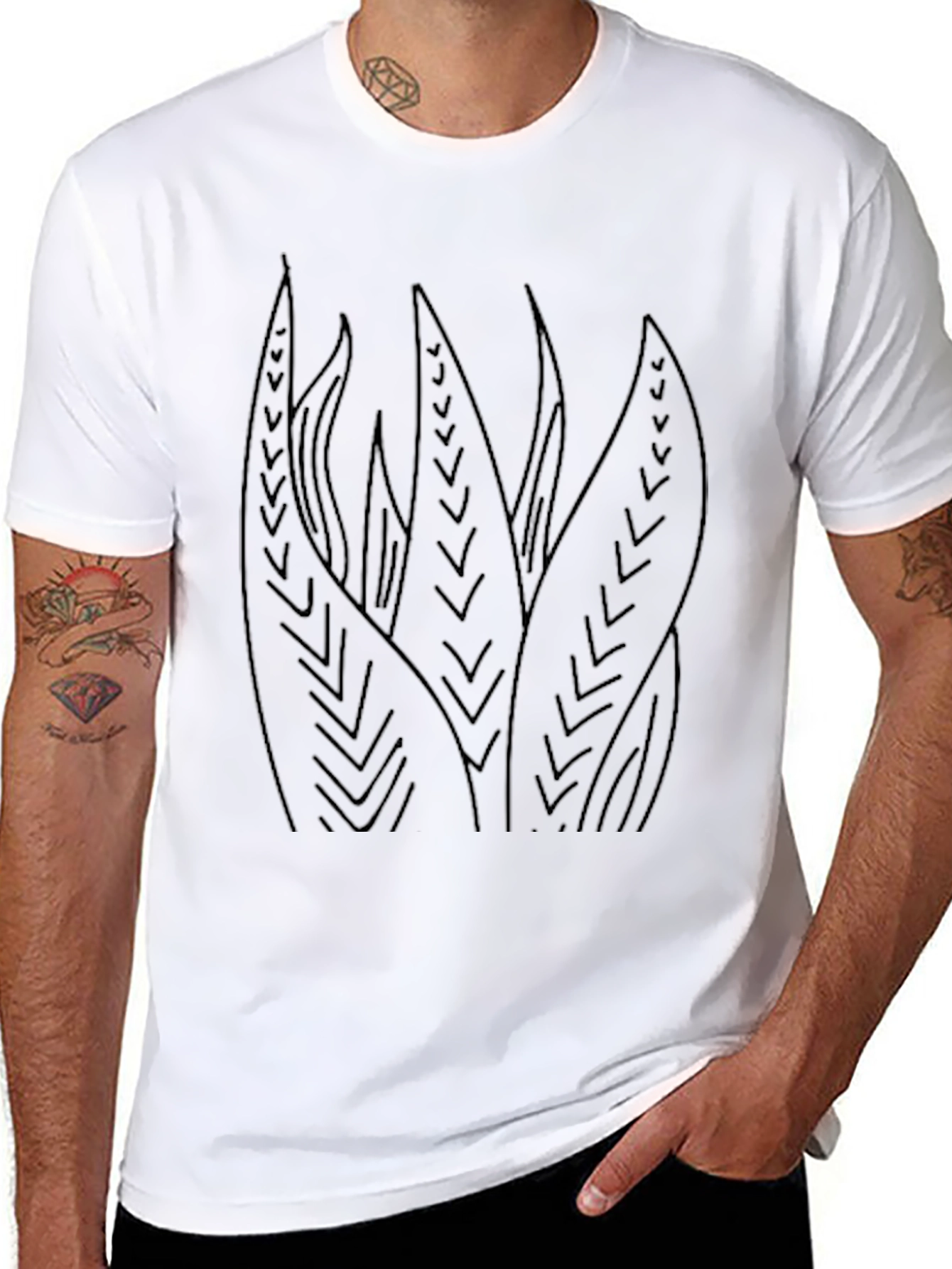 Aloe Plant Graphic Tee - Modern Black T-Shirt
