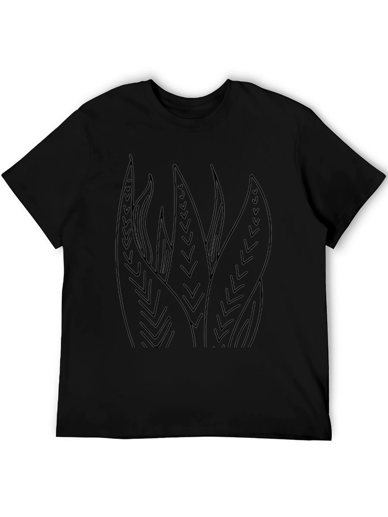 Aloe Plant Graphic Tee - Modern Black T-Shirt