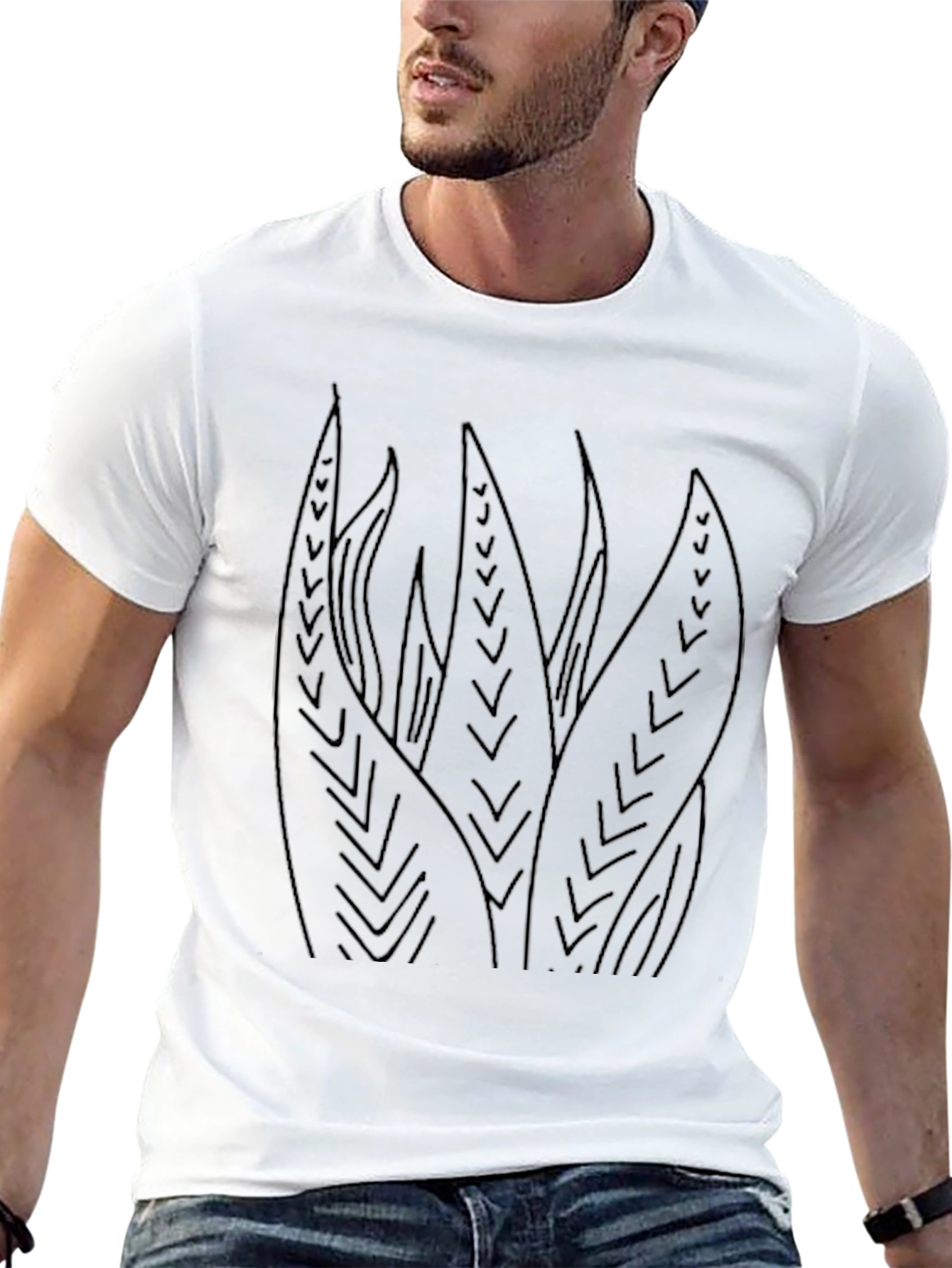 Aloe Plant Graphic Tee - Modern Black T-Shirt