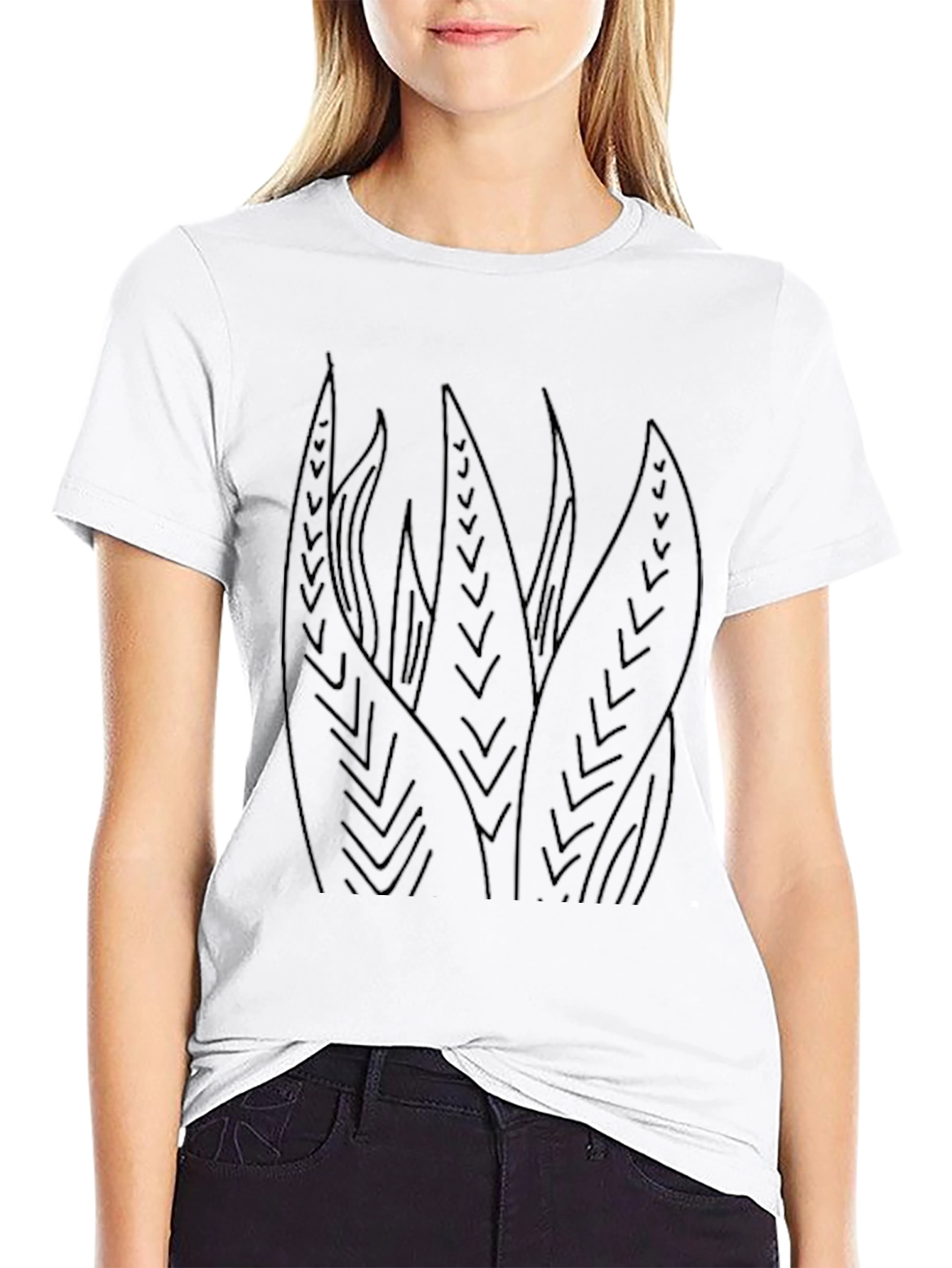 Aloe Plant Graphic Tee - Modern Black T-Shirt