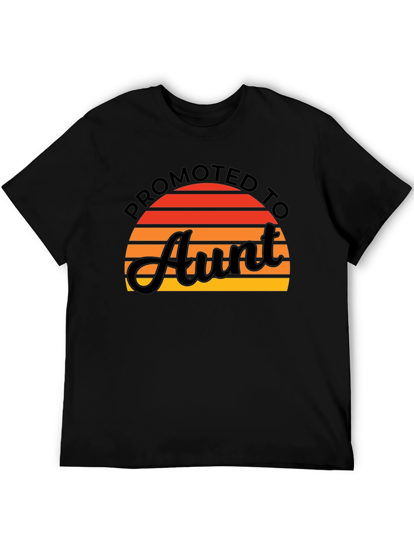 Promoted to Aunt T-Shirt Sunset Graphic Tee