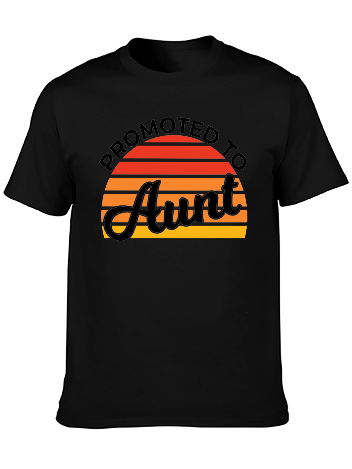Promoted to Aunt T-Shirt Sunset Graphic Tee