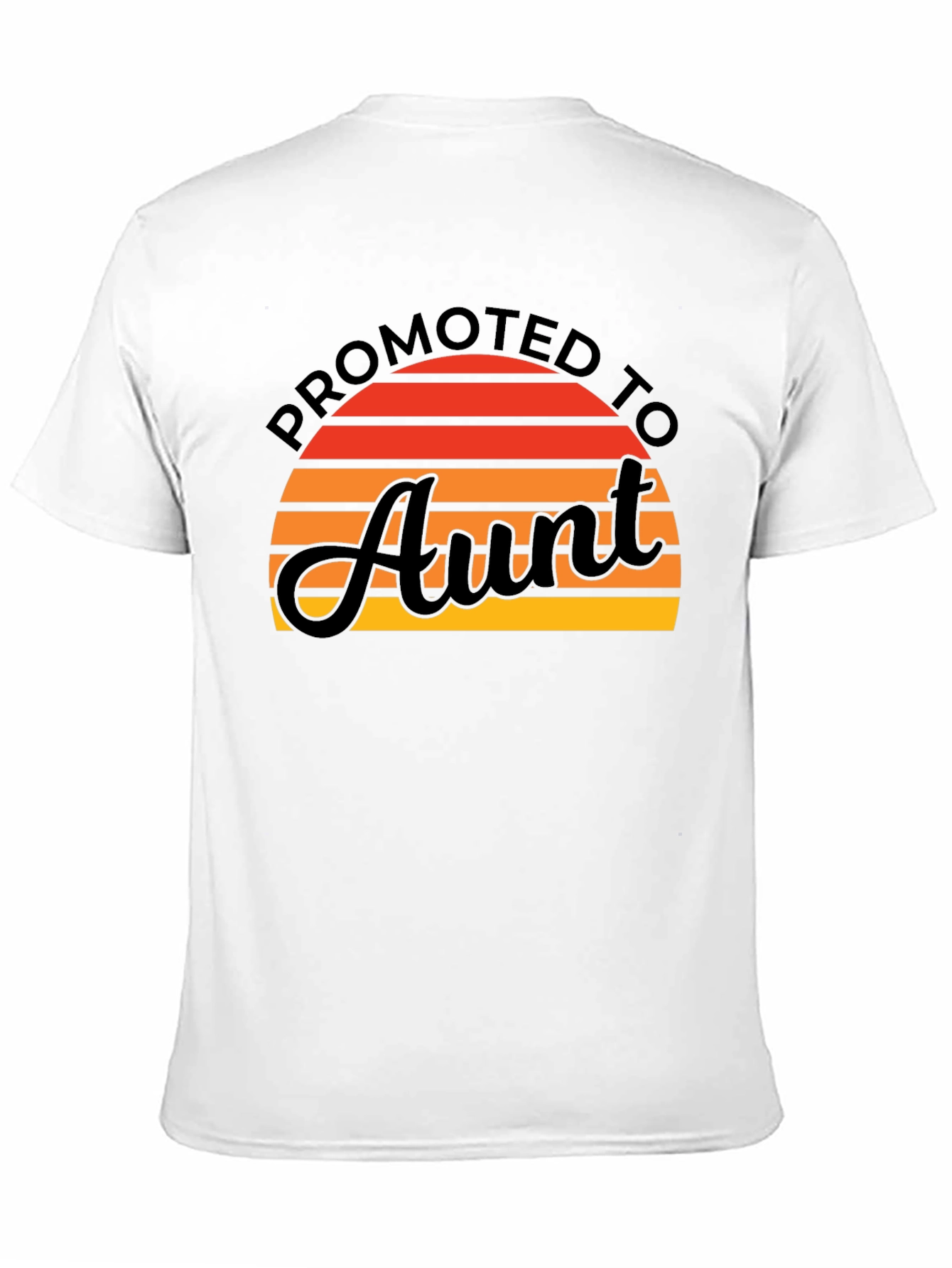 Promoted to Aunt T-Shirt Sunset Graphic Tee