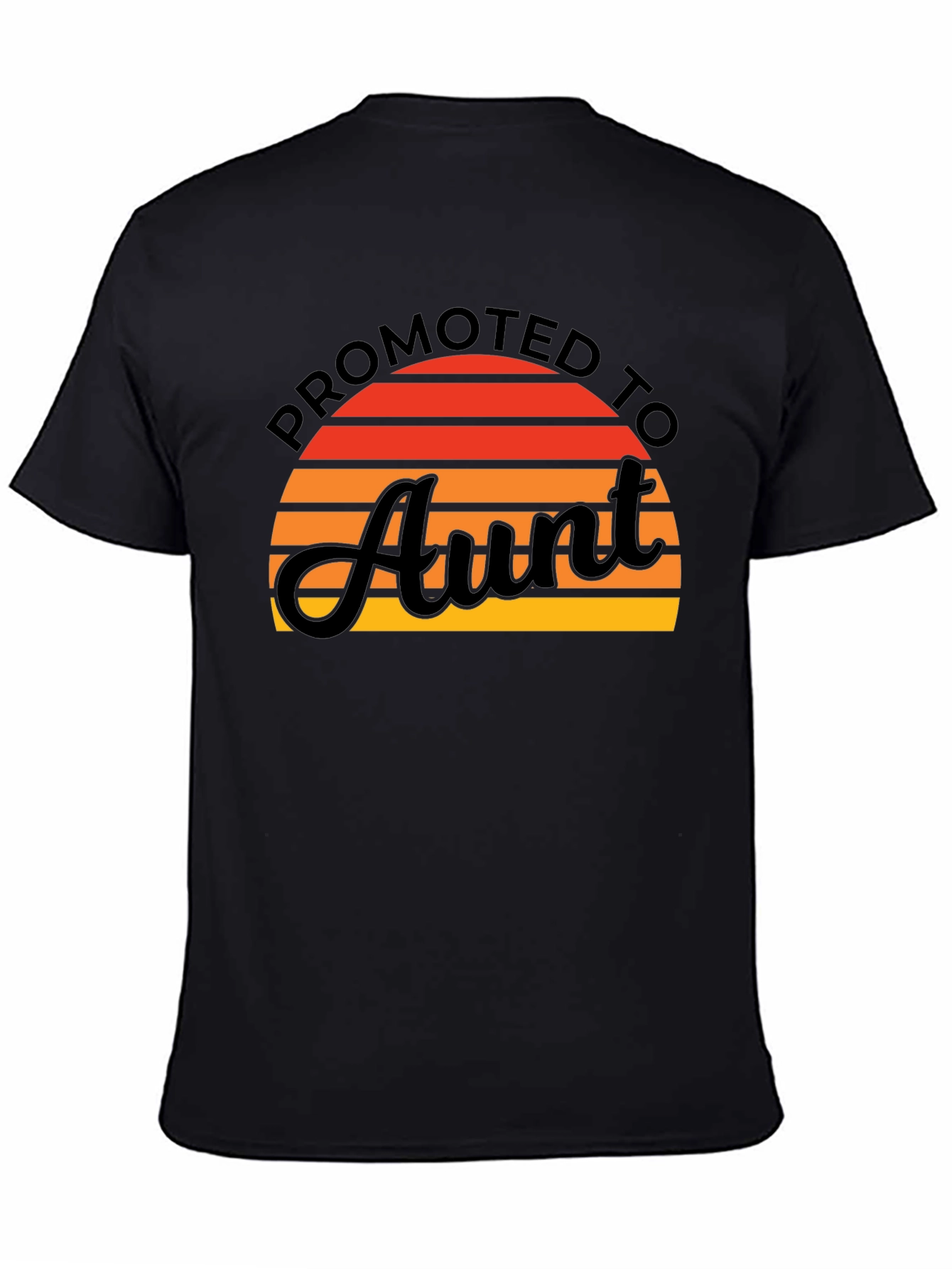 Promoted to Aunt T-Shirt Sunset Graphic Tee