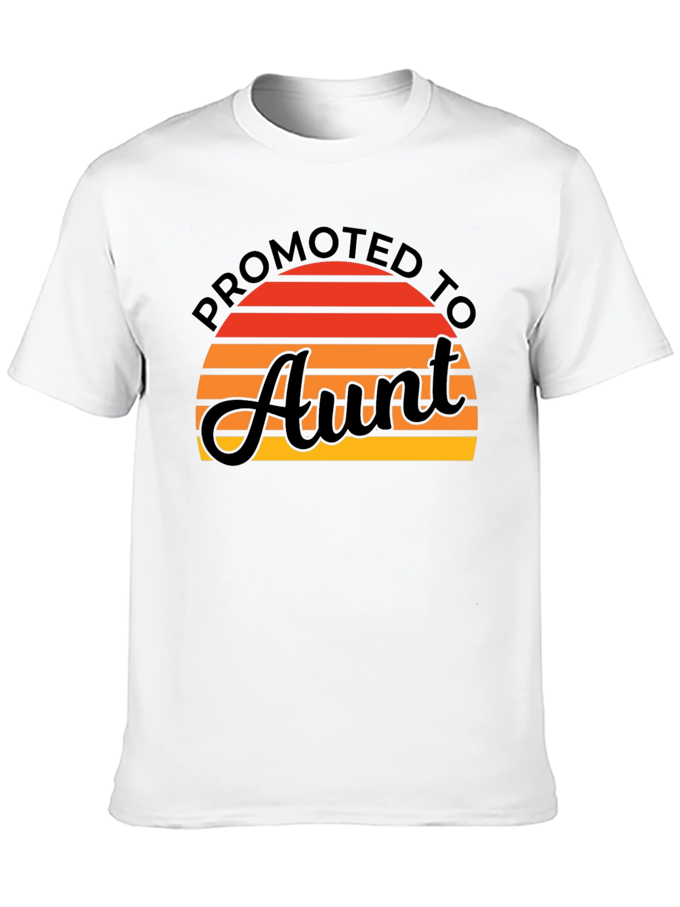 Promoted to Aunt T-Shirt Sunset Graphic Tee
