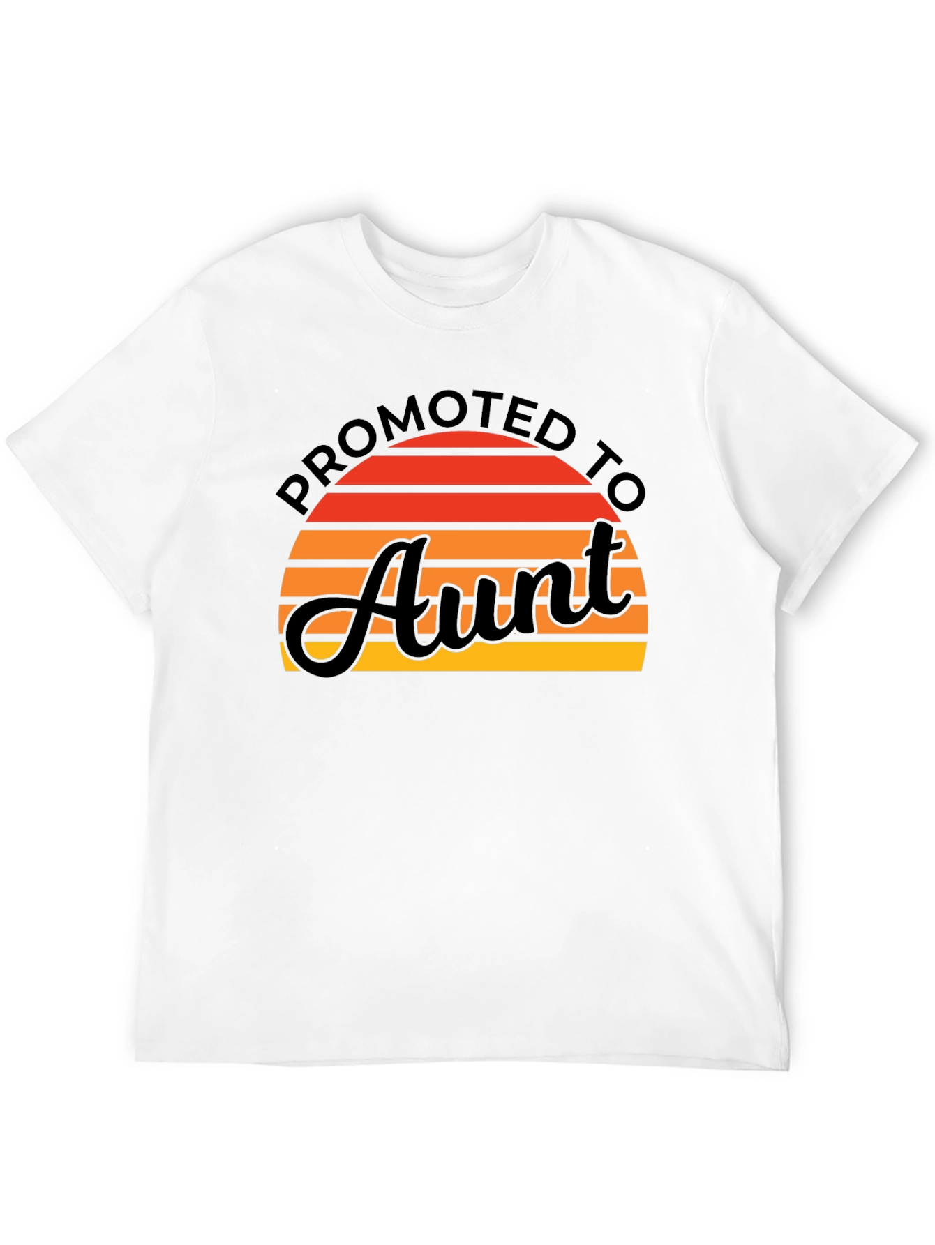 Promoted to Aunt T-Shirt Sunset Graphic Tee