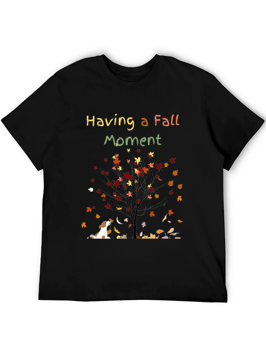 Fall Moment T-Shirt | Autumn Dog Tee