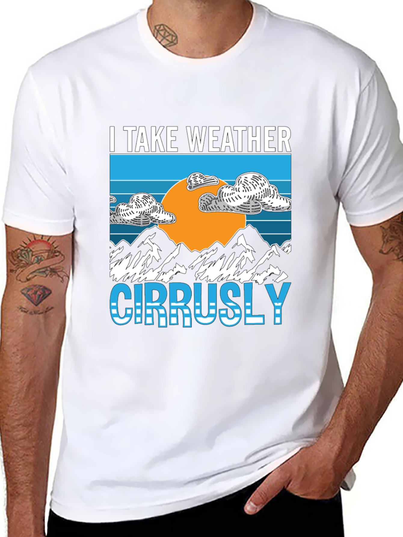 I Take Weather Cirrusly Black Graphic Tee