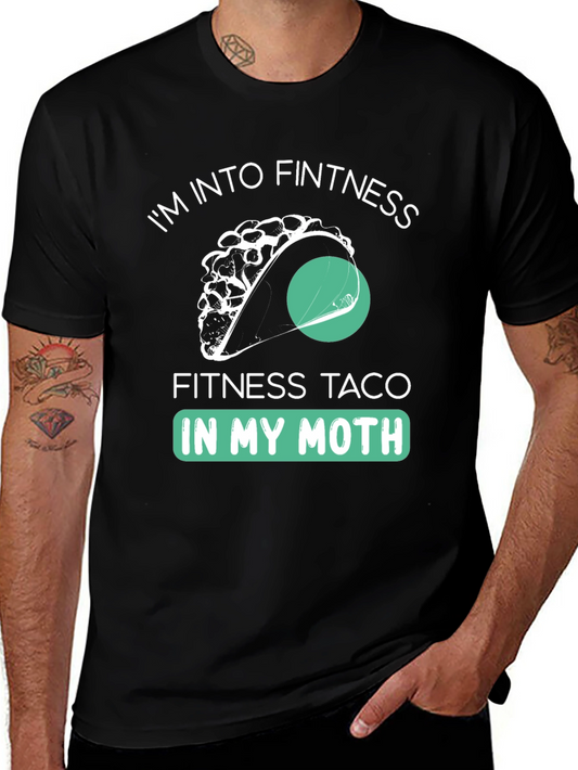 Fitness Taco Graphic Tee - Humorous Workout Shirt