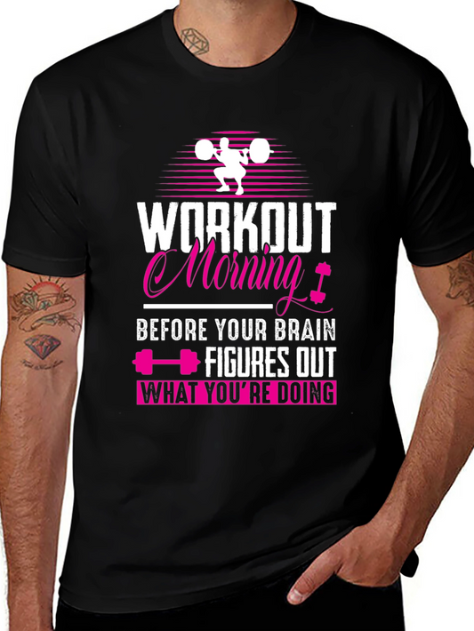 Workout Morning Graphic T-Shirt - Fitness Motivation