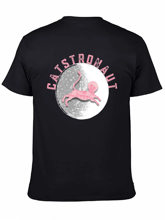 Catstronaut T-Shirt - Pink Cat Astronaut on the Moon