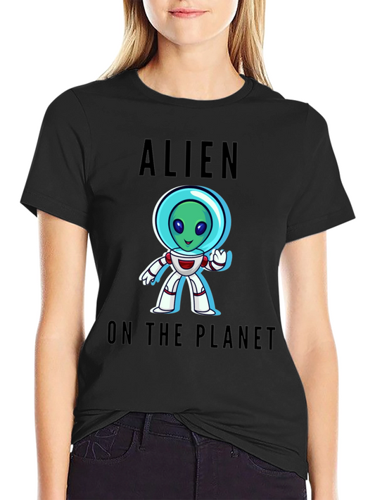 Alien On The Planet Graphic T-Shirt