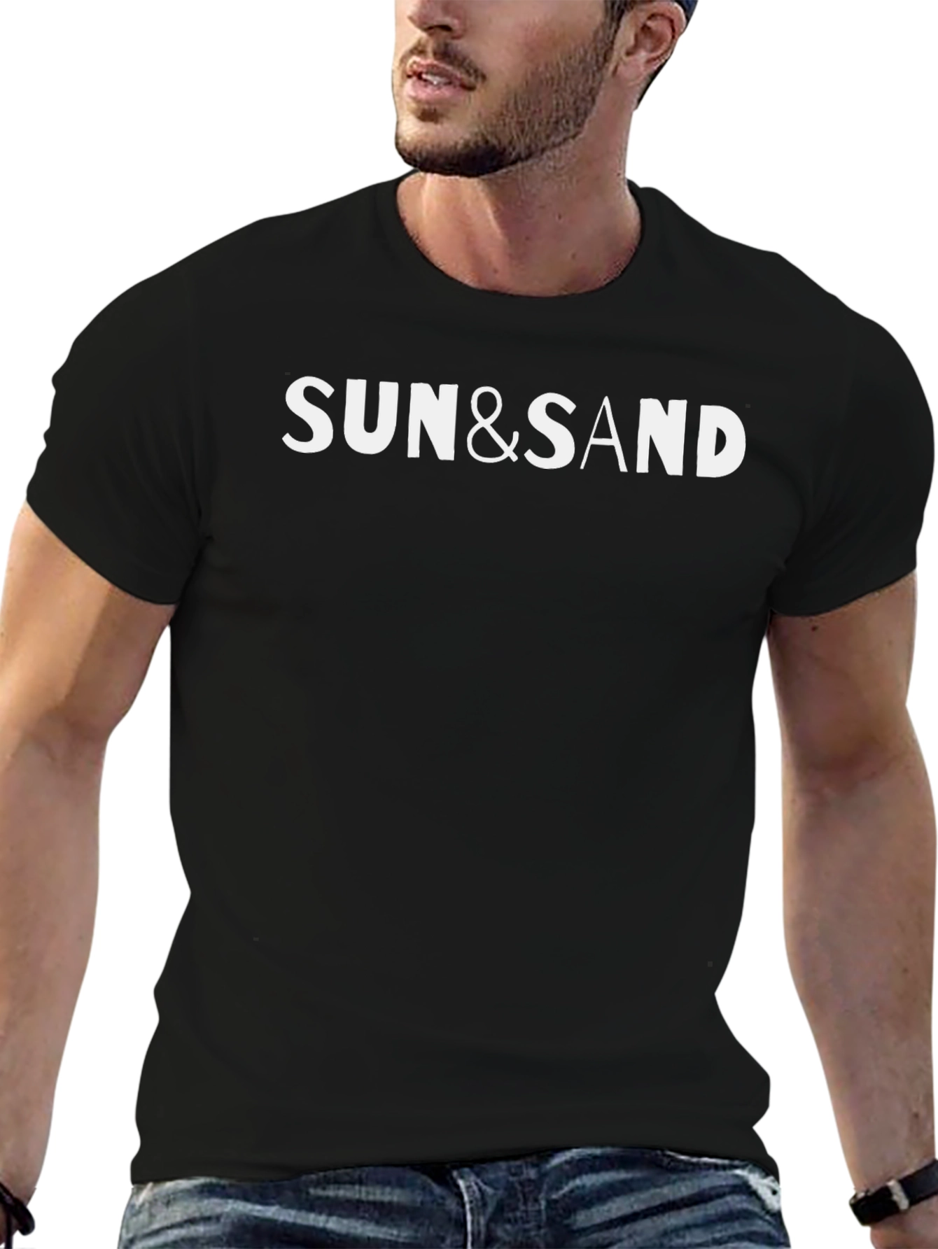 Sun & Sand Black Graphic Tee