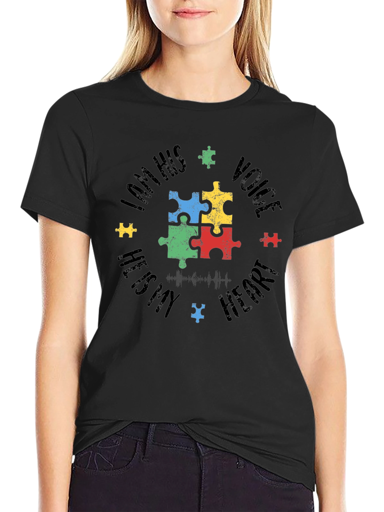 Autism Awareness Puzzle Piece Graphic T-Shirt