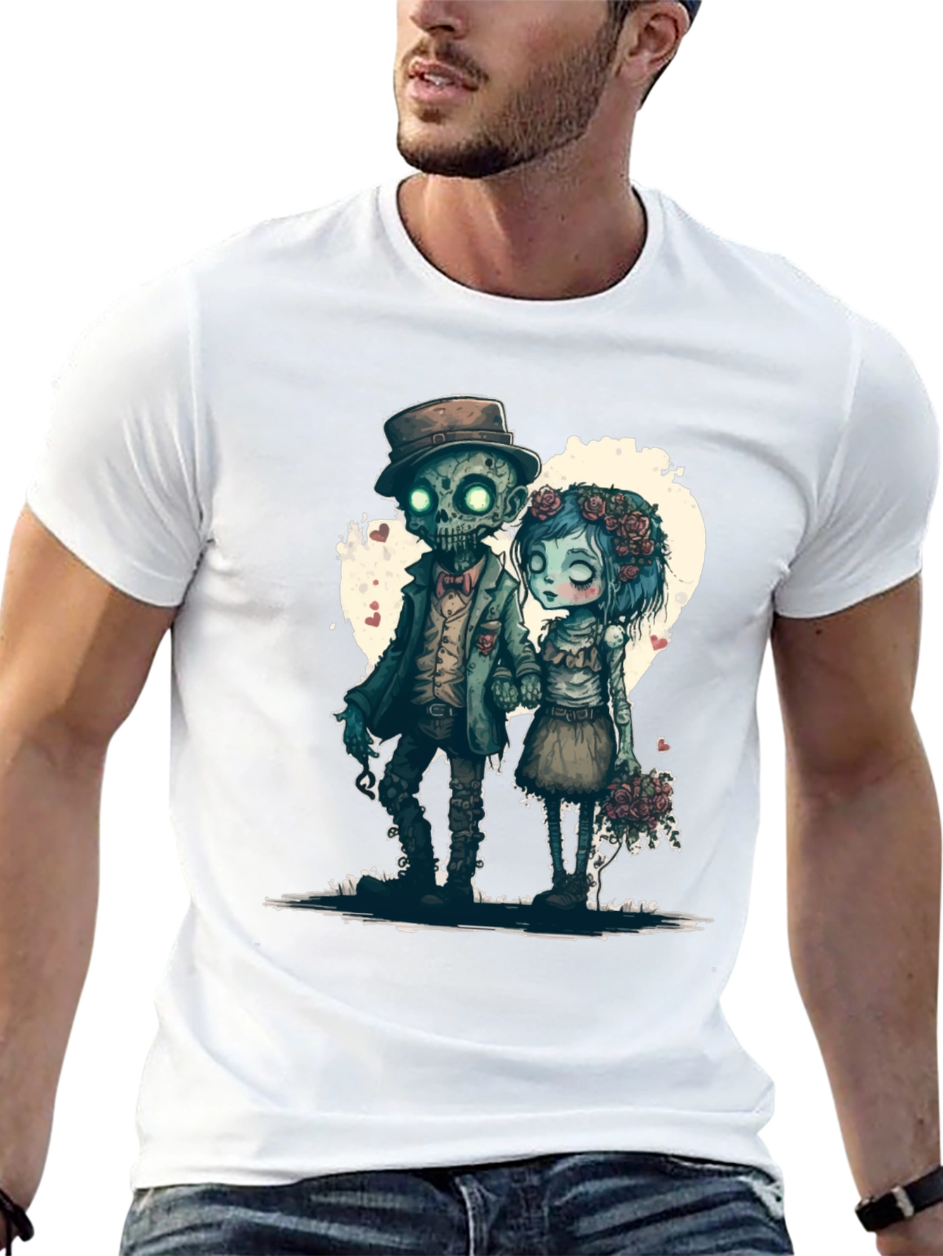 Zombie Love T-Shirt - Heart Graphic Tee