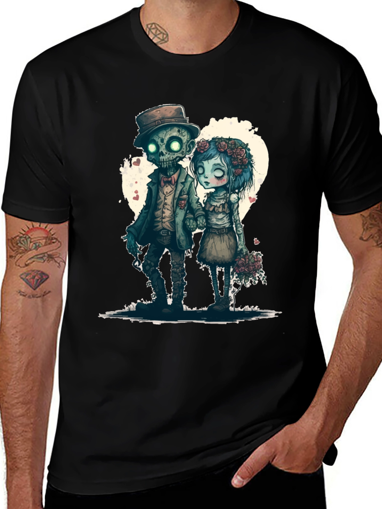 Zombie Love T-Shirt - Heart Graphic Tee