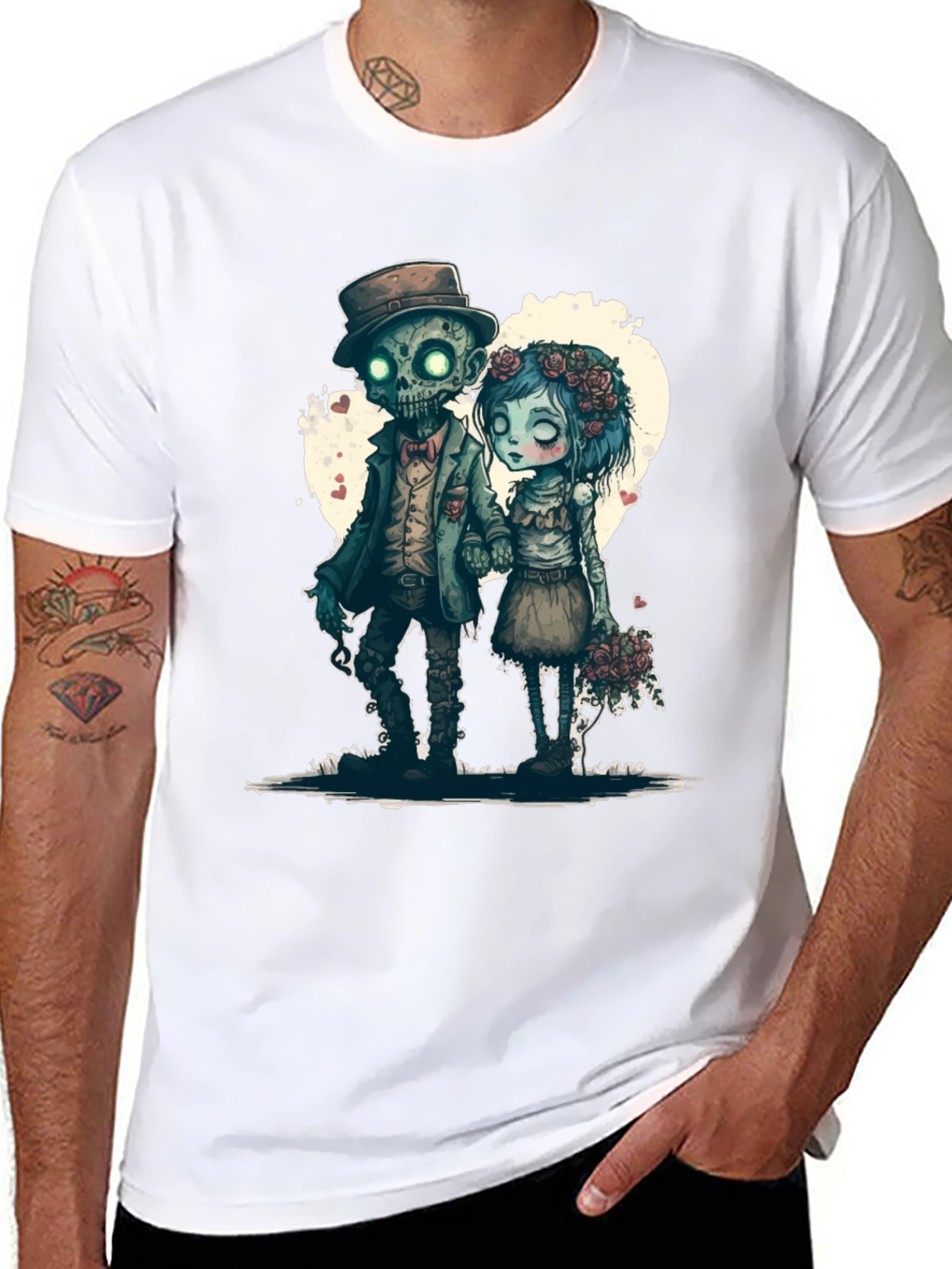 Zombie Love T-Shirt - Heart Graphic Tee