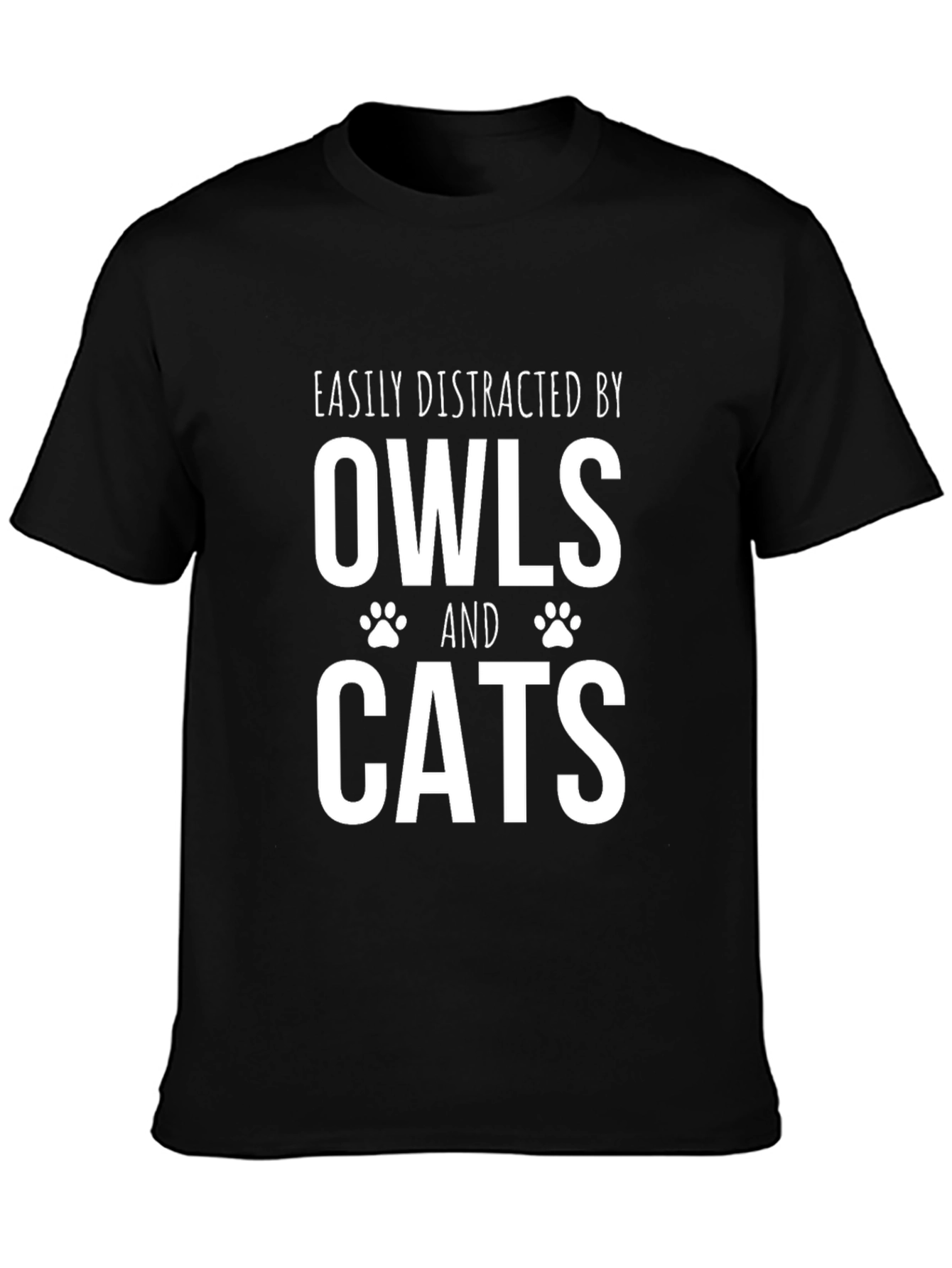 Easily Distracted By Owls and Cats T-Shirt