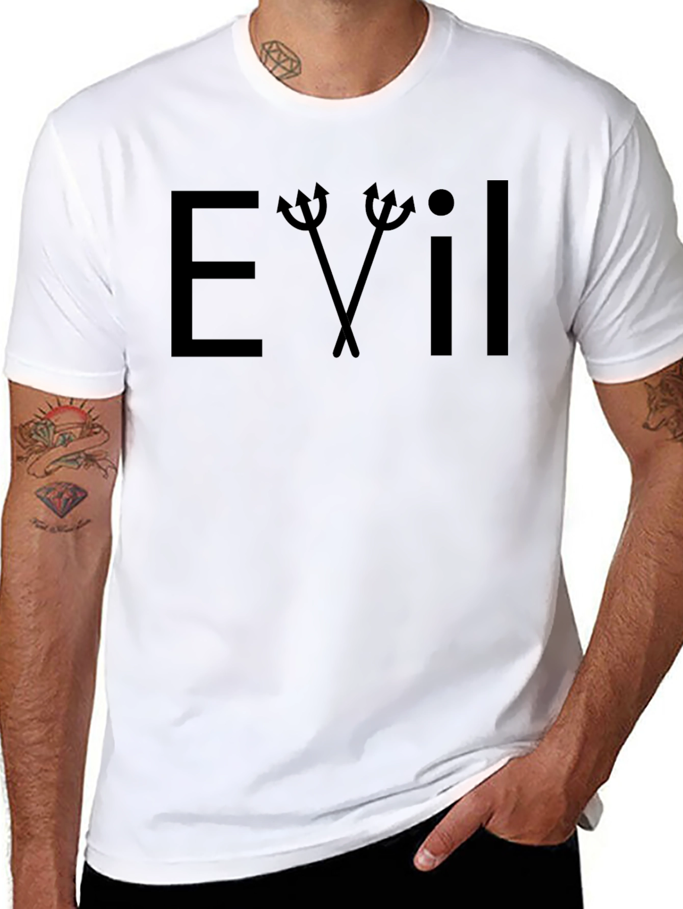 Edgy Evil Graphic Tee - Dark Humor T-Shirt
