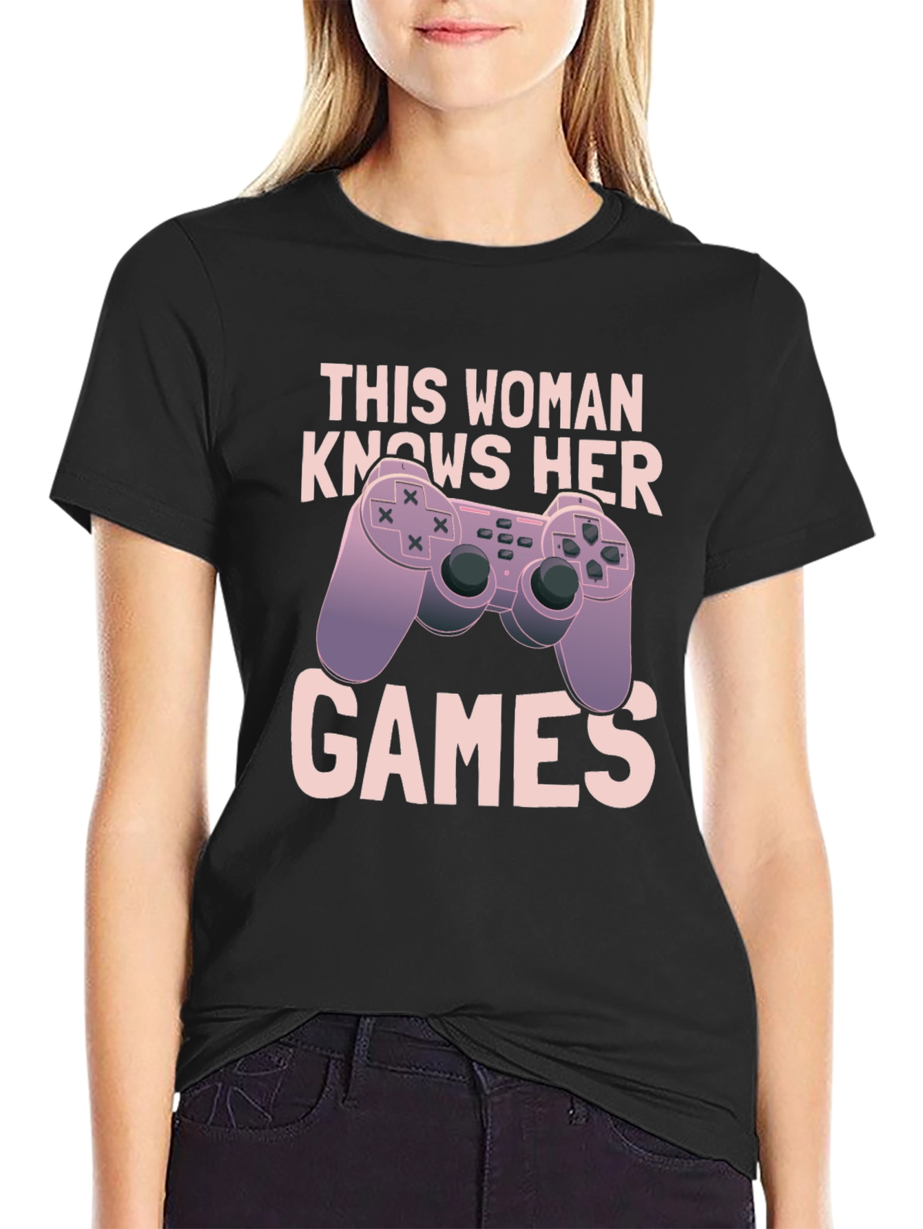 Gaming Woman Black T-Shirt