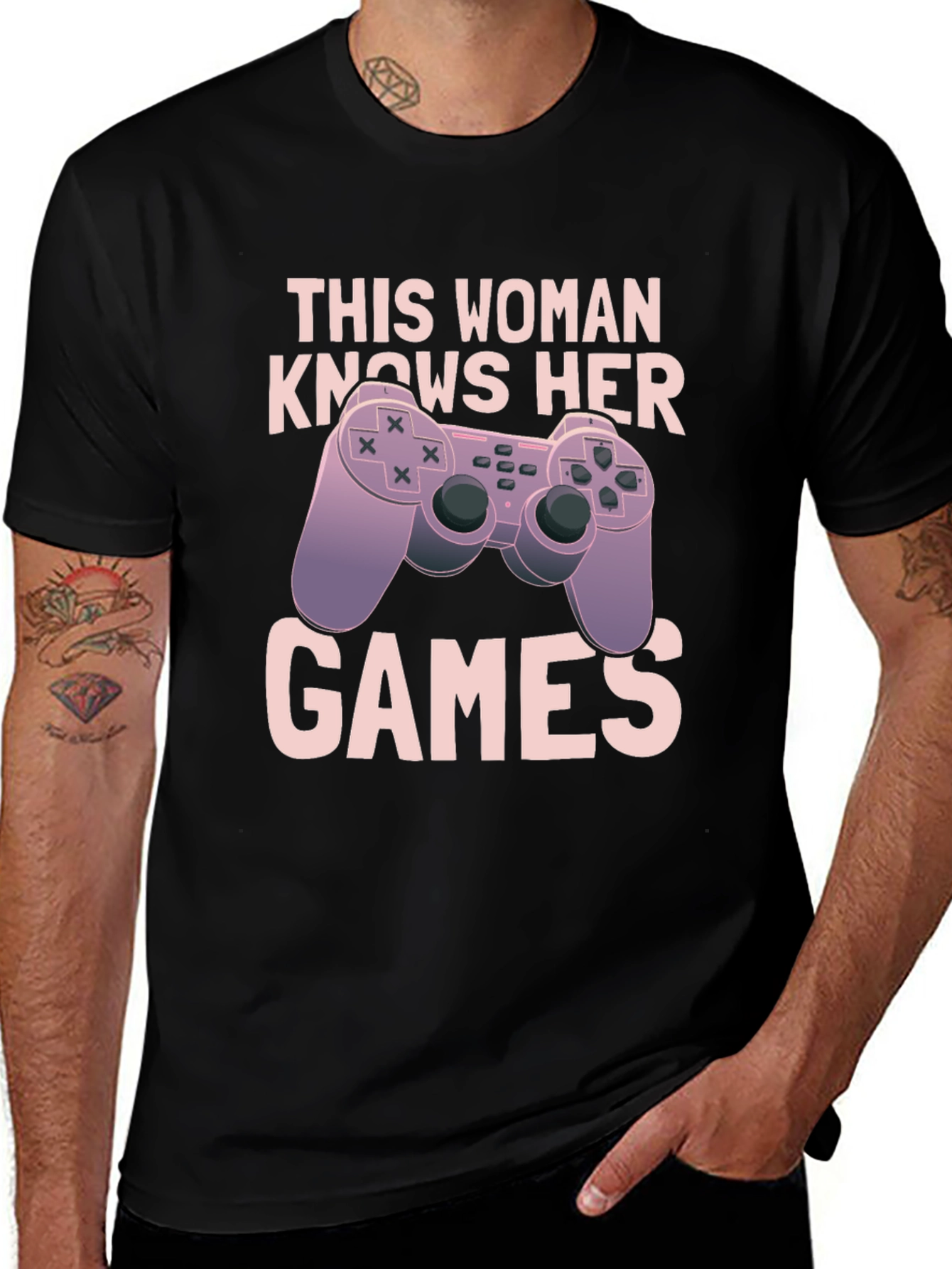 Gaming Woman Black T-Shirt