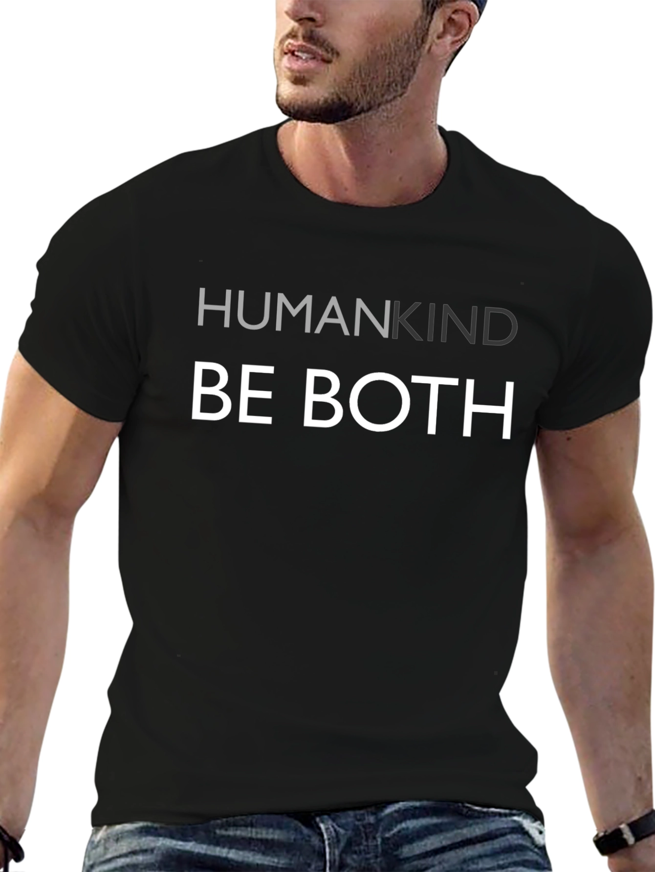 Humankind Be Both Graphic Tee - Mens Black T-Shirt
