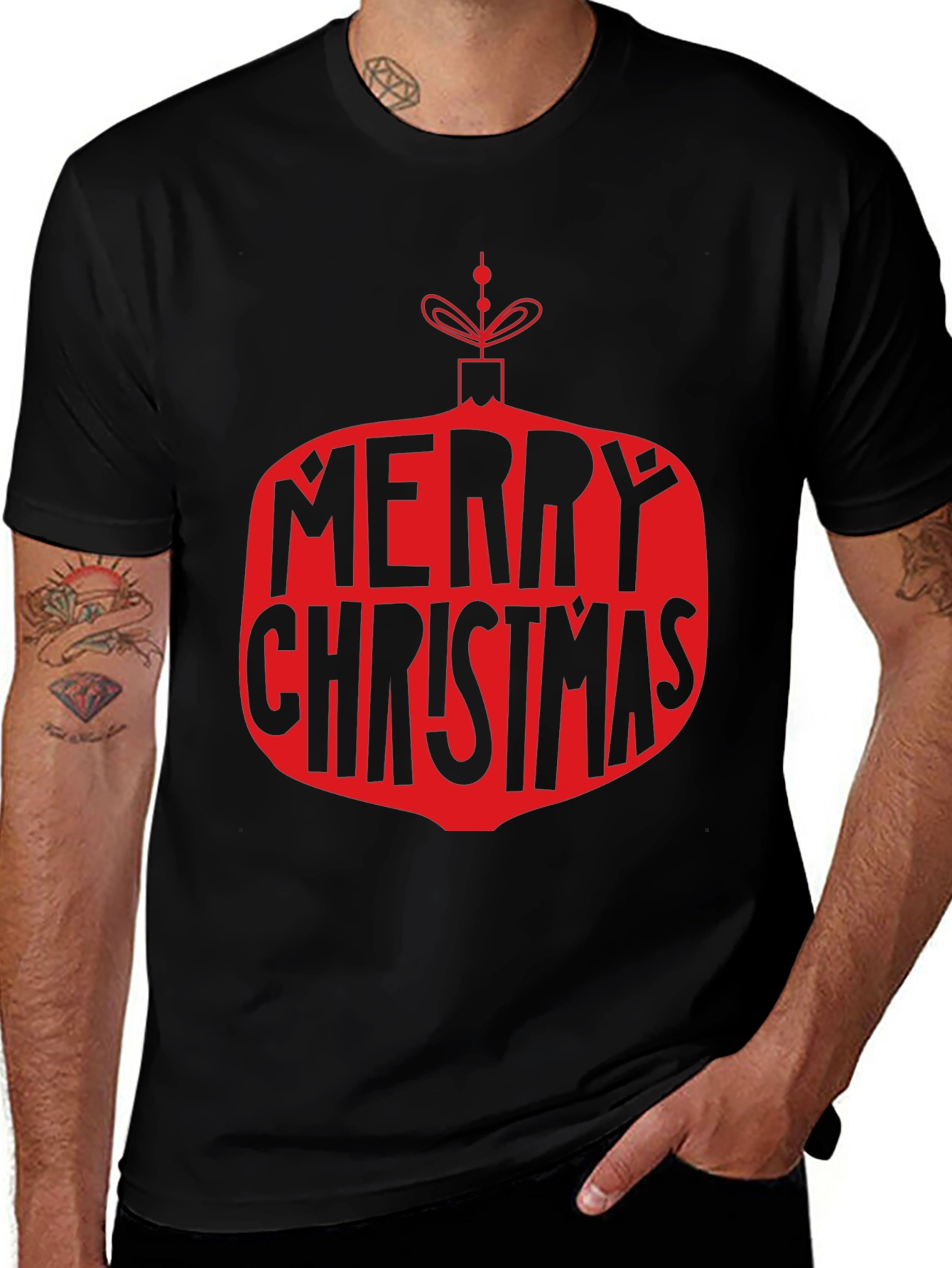 Merry Christmas Ornament Graphic T-Shirt