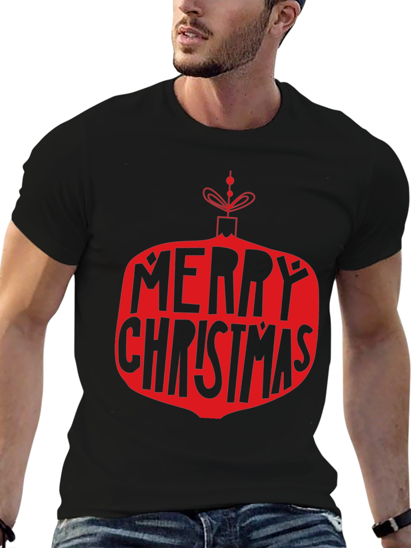 Merry Christmas Ornament Graphic T-Shirt