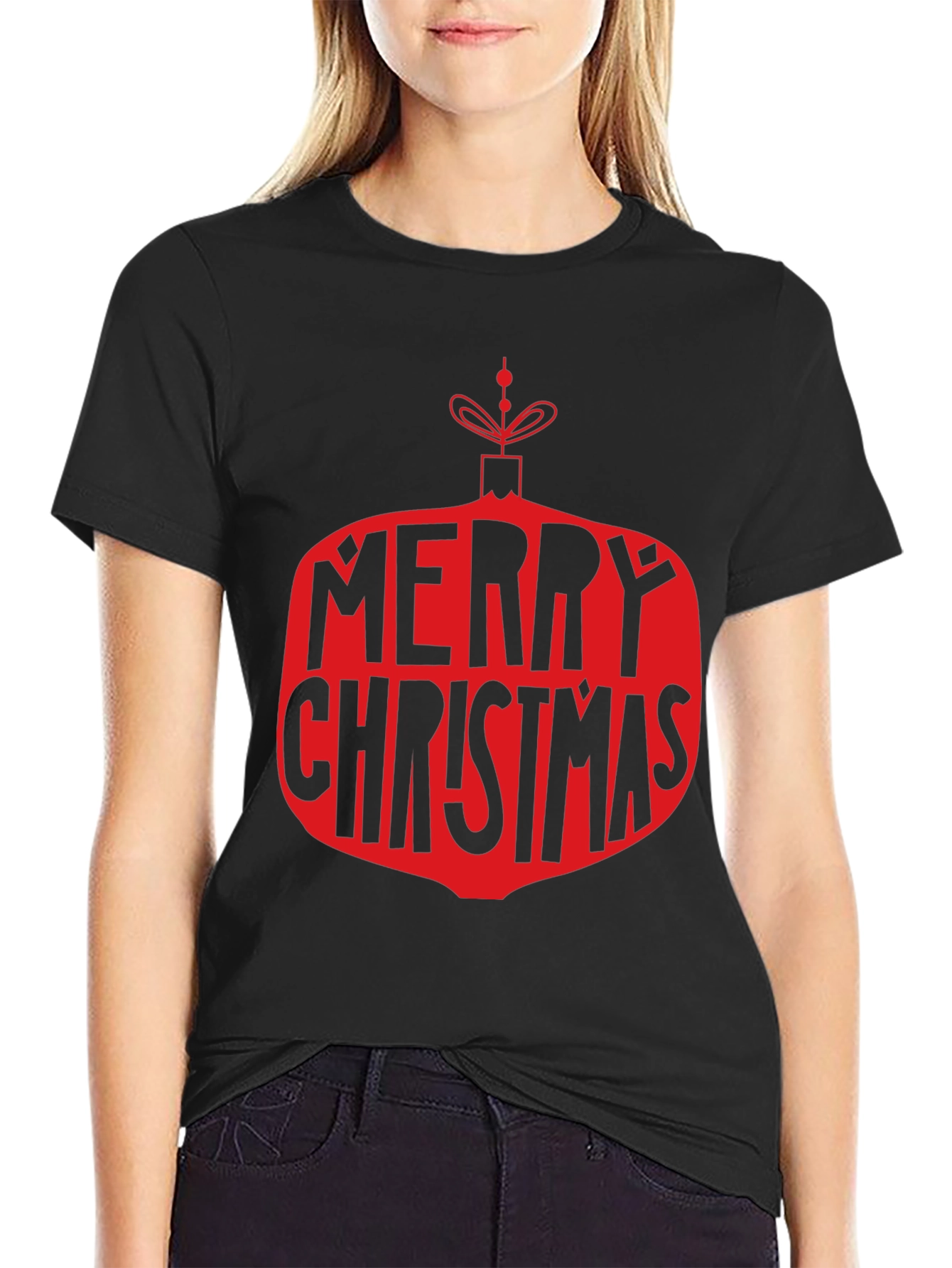 Merry Christmas Ornament Graphic T-Shirt