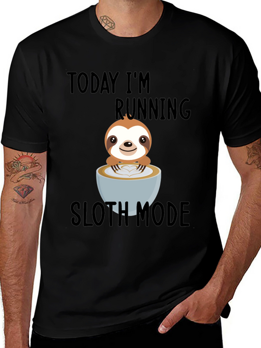 Funny Sloth Mode Graphic T-Shirt
