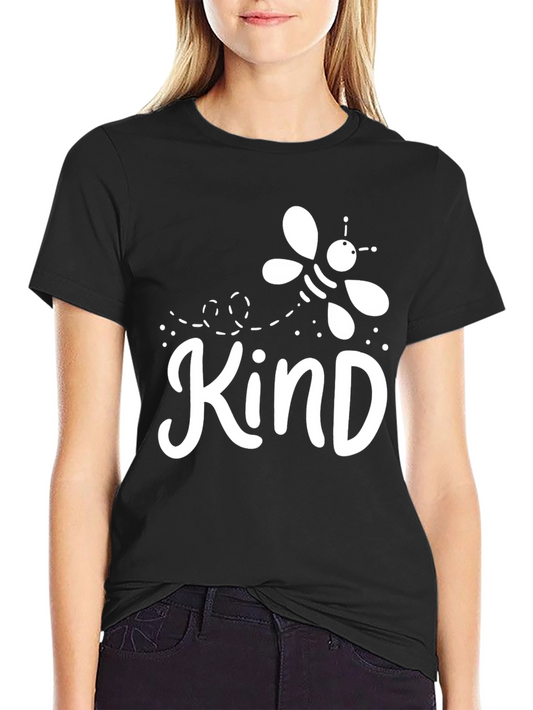 Be Kind Black Cotton Graphic Tee