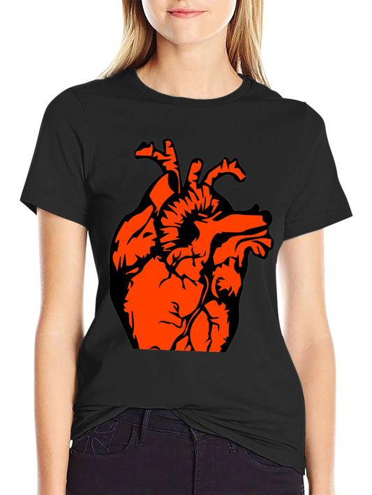 Anatomical Heart Graphic Tee - Black