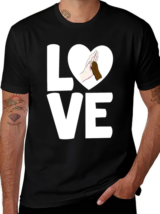 Love Dog Paw Heart Graphic T-Shirt