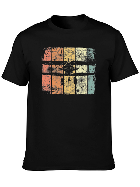 Vintage Airplane T-Shirt - Distressed Retro Design