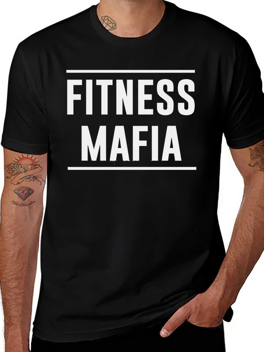 Fitness Mafia Black Graphic Tee Shirt