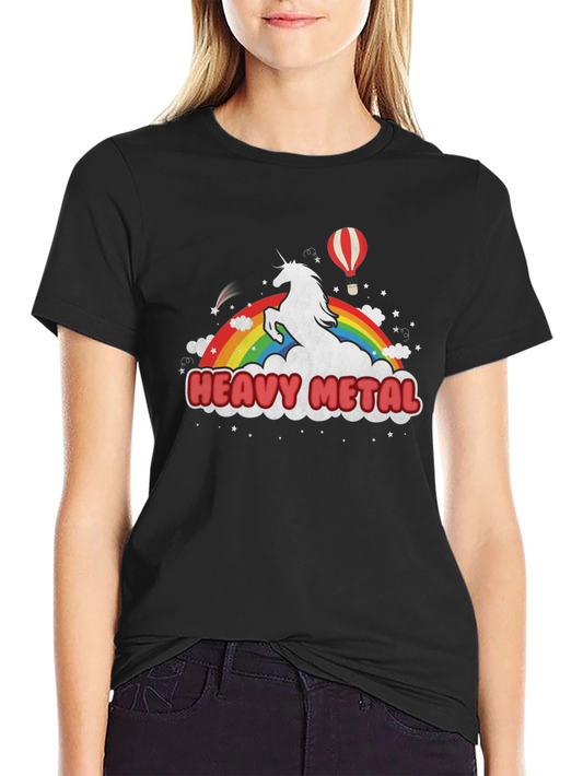 Heavy Metal Unicorn Rainbow T-Shirt