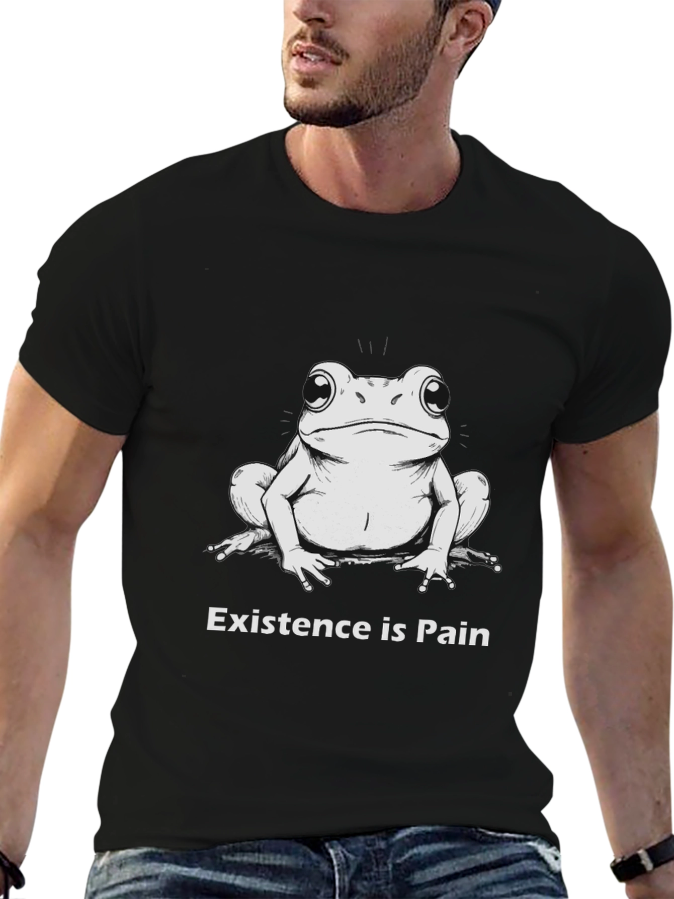 Existential Frog Black T-Shirt