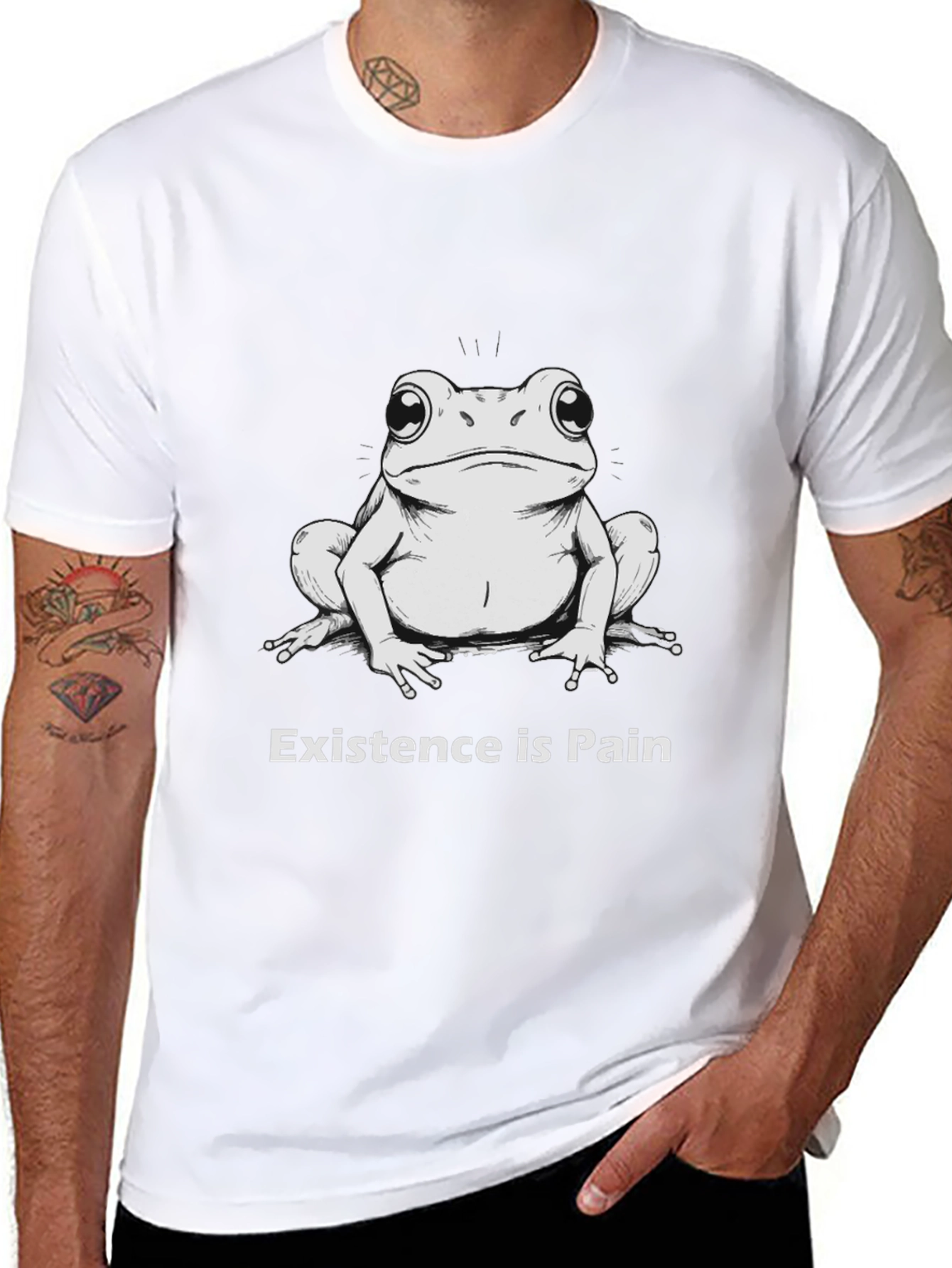 Existential Frog Black T-Shirt